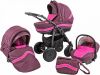 Детская универсальная коляска Adbor Zippy Marsel, модульная коляска 3 в 1, коляска для новорожденных на надувных поворотных колесах, производство Польша